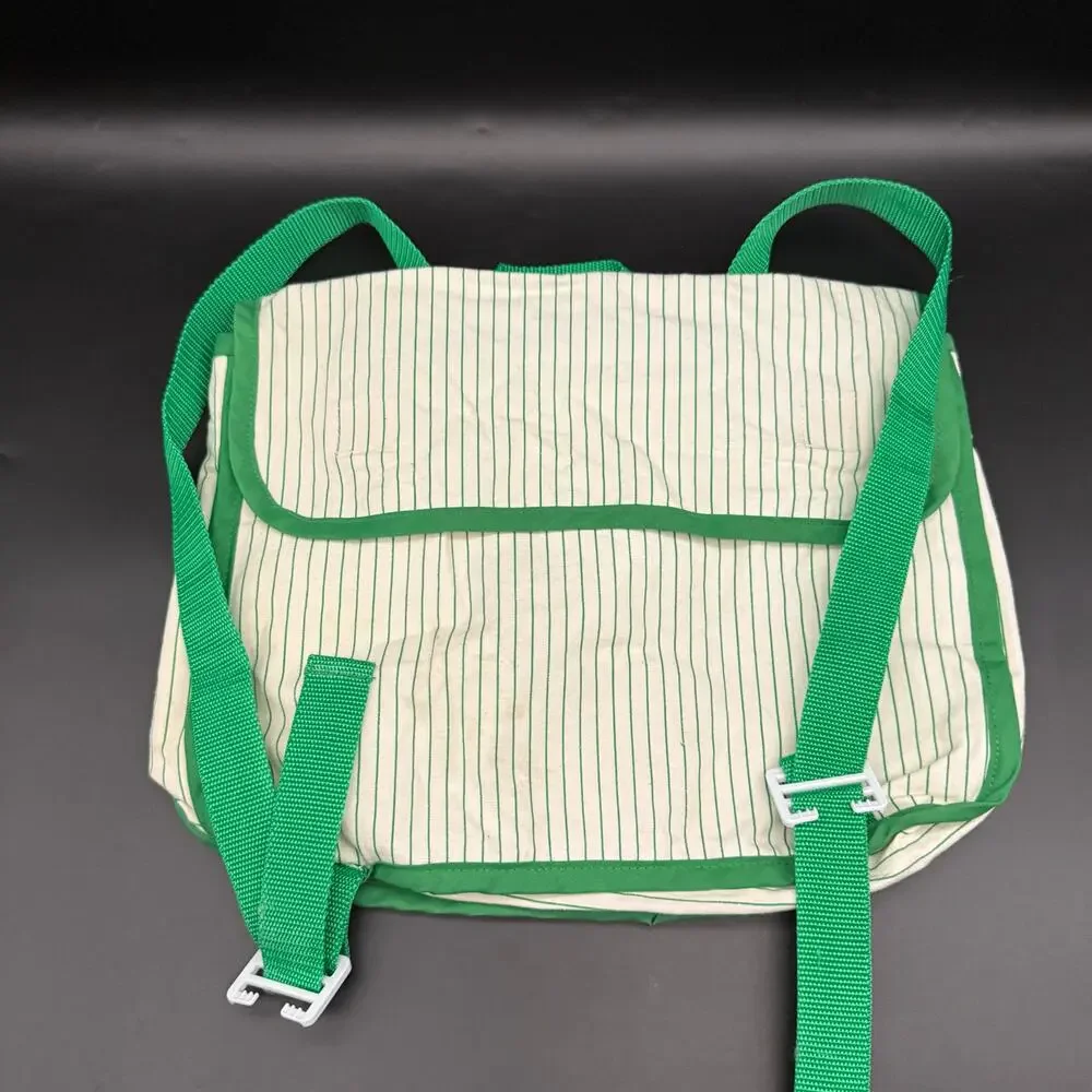 1984 Coleco Cabbage Patch Kids Green White Backpack Doll Carrier Bag Vintage